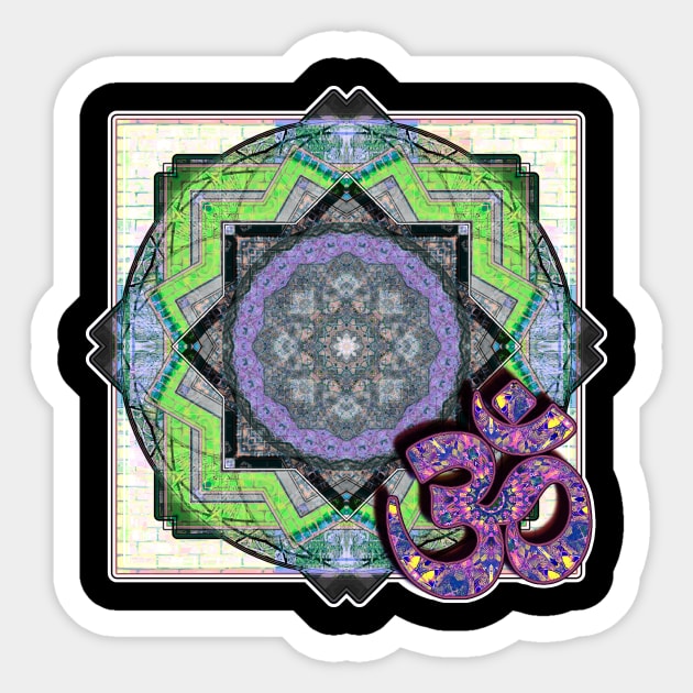 Purple Om Mandala Sticker by crunchysqueak